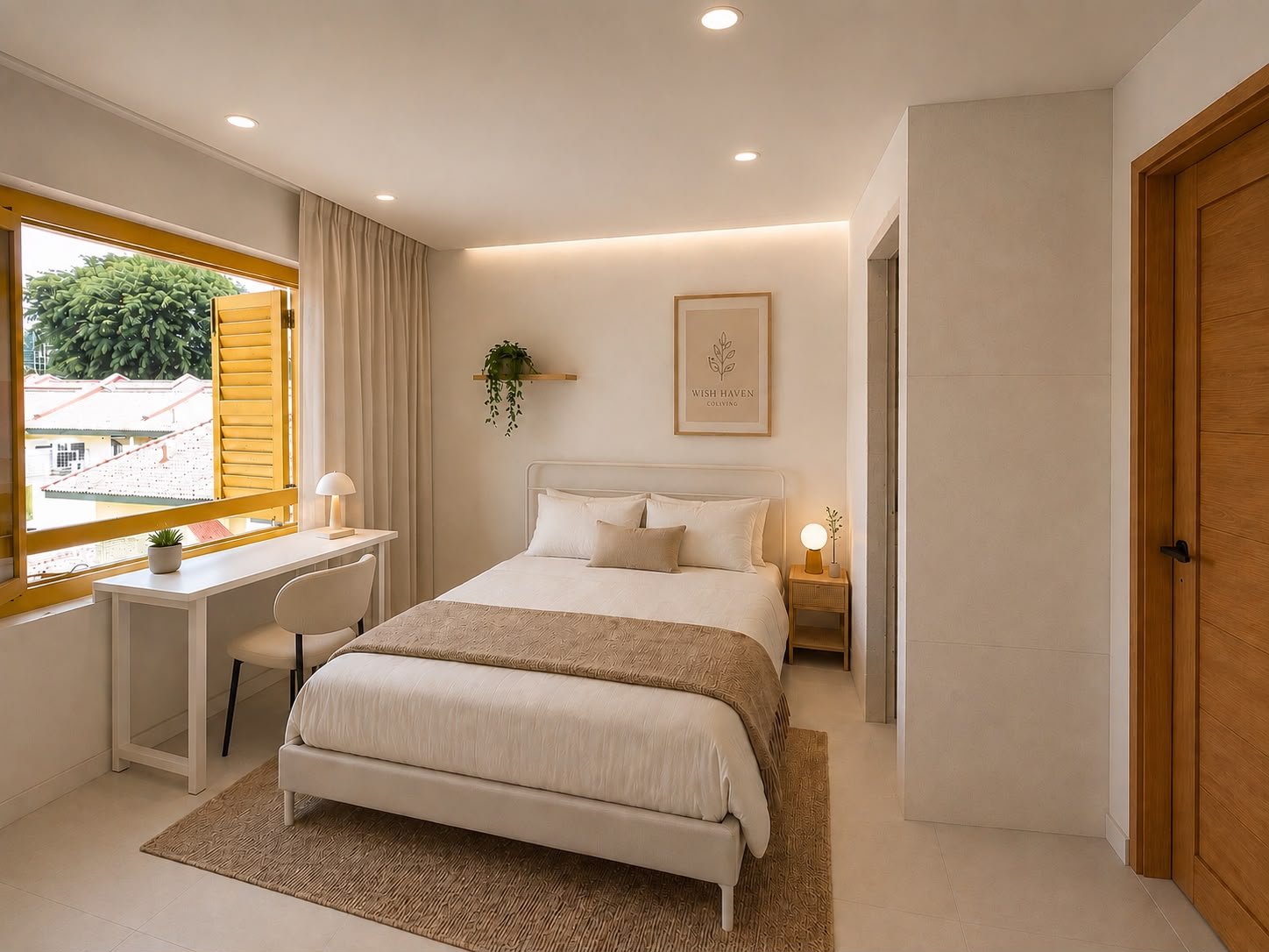 Wish Haven deluxe room with double bed and window