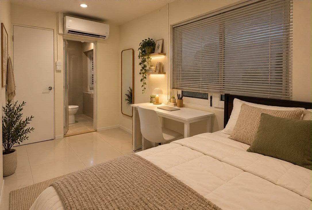 Wish Haven Grand Ensuite room with queen bed, study desk and private ensuite bathroom